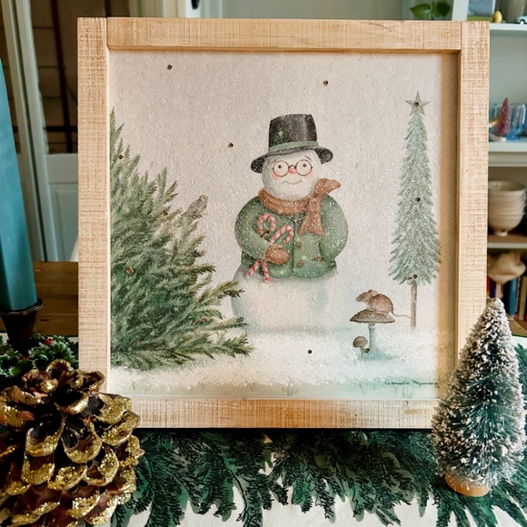 Winter Woodland Snowman Light Up Picture - Picture 3 of 5